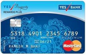 YES Prosperity Rewards plus Credit Card