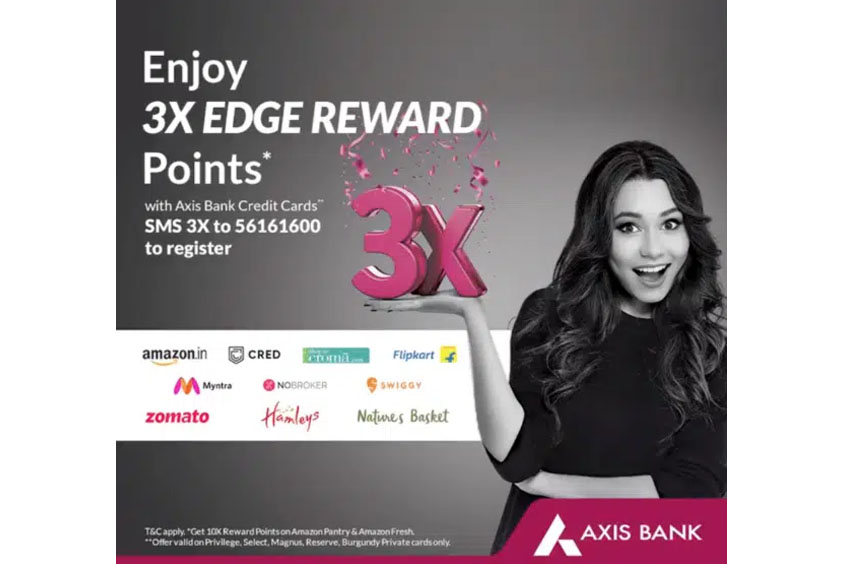 Axis Bank 3X Edge Rewards Points Offer