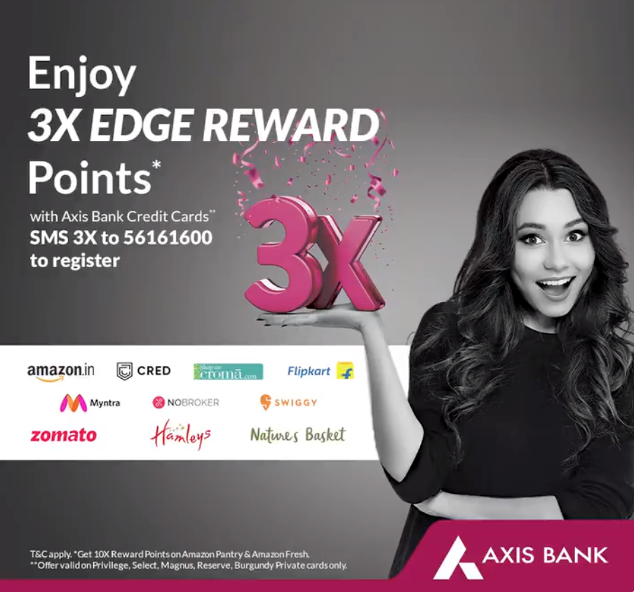 Axis Bank 3X Edge Rewards Points Offer