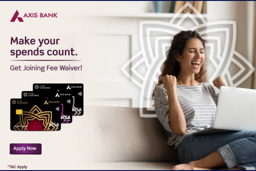 Axis Bank Vistara Credit Cards Joining Fee Waiver