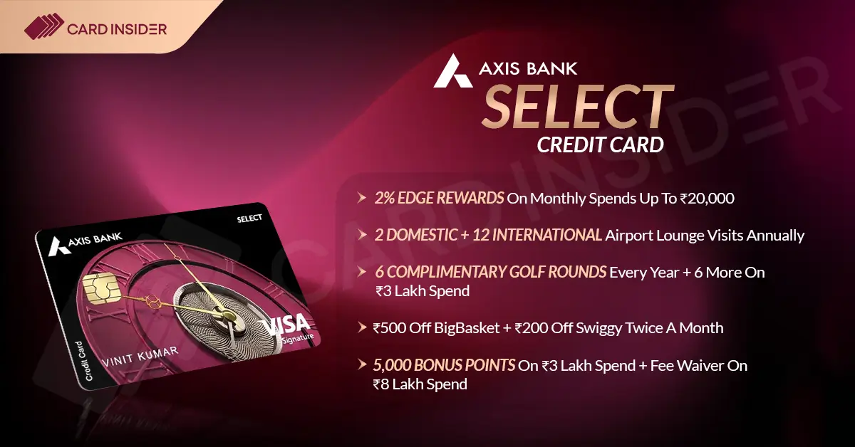 Axis Bank SELECT Credit Card Axis SELECT Credit Card Features