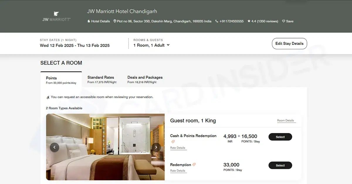 Best Credit Cards to Earn Marriott Bonvoy Points Choose Room Type