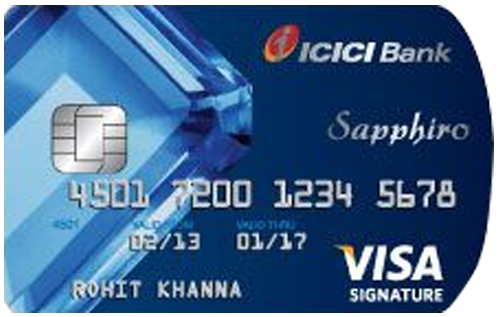 ICICI Bank Visa Sapphiro Credit Card