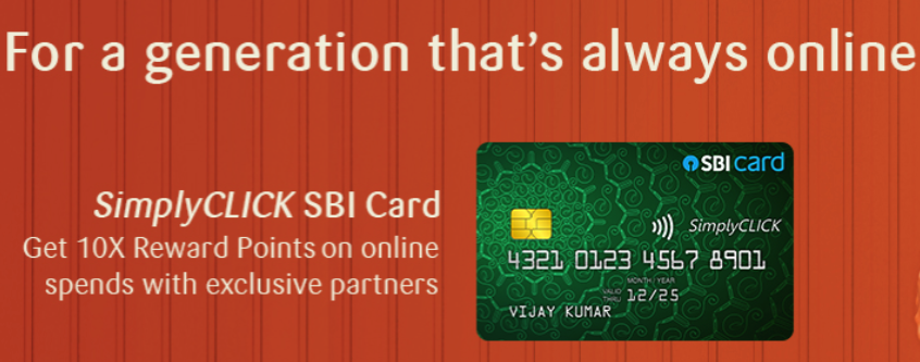 SBI SimplyCLICK Credit Card 10x reward points amazon offer