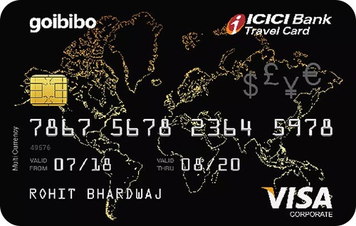 Goibibo ICICI Bank Forex Prepaid Card