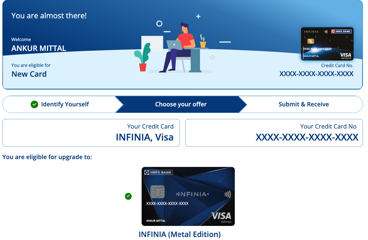 HDFC Infinia Credit Card Upgrade