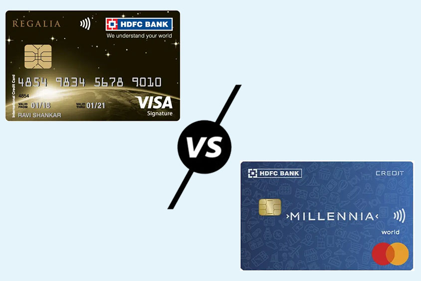 HDFC Regalia Credit Card vs HDFC Millennia Credit Card