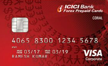 ICICI Bank Coral Prepaid Forex Card