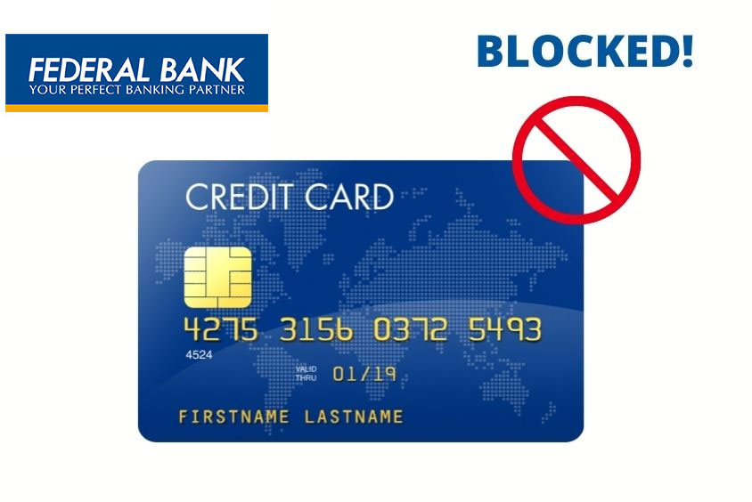 Replace and block federal bank credit card