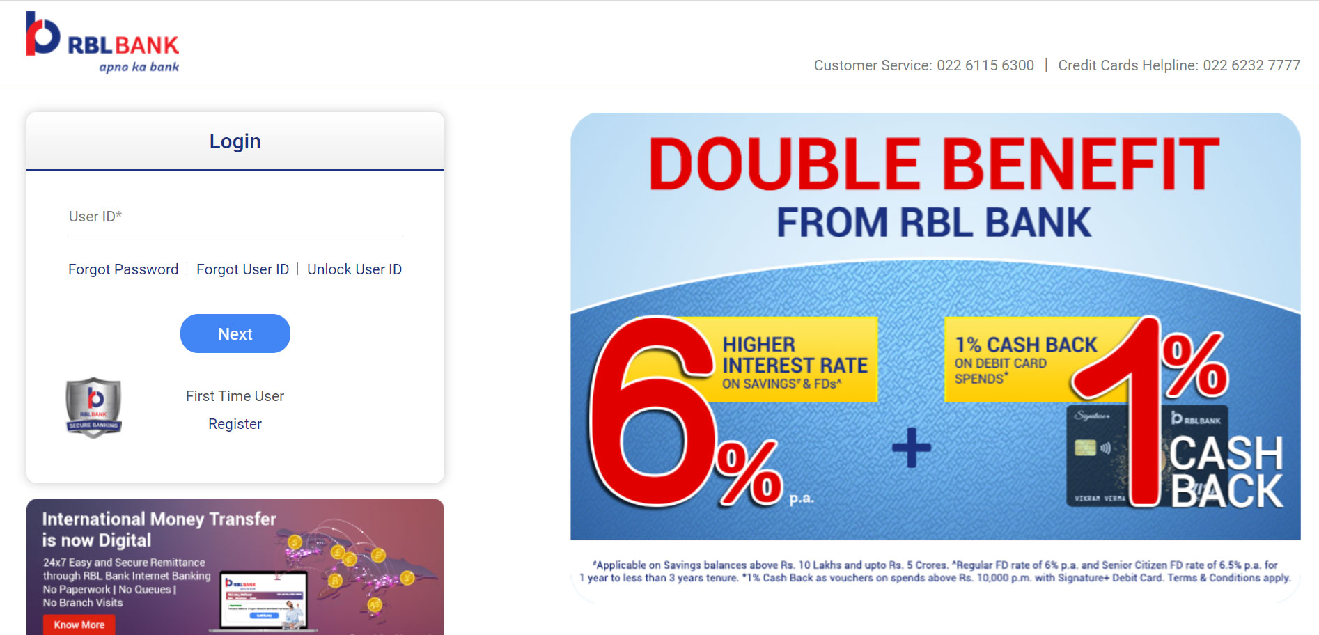 RBL Bank Credit Card Login Net Banking Services Card Insider