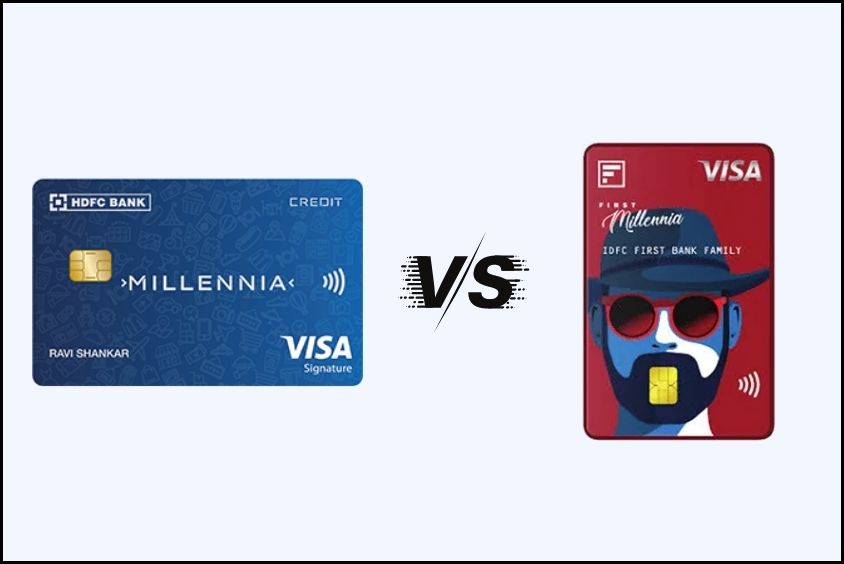 idfc first millennia credit card vs hdfc millennia credit card