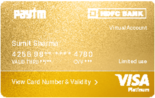Paytm HDFC Bank Mobile Credit Card