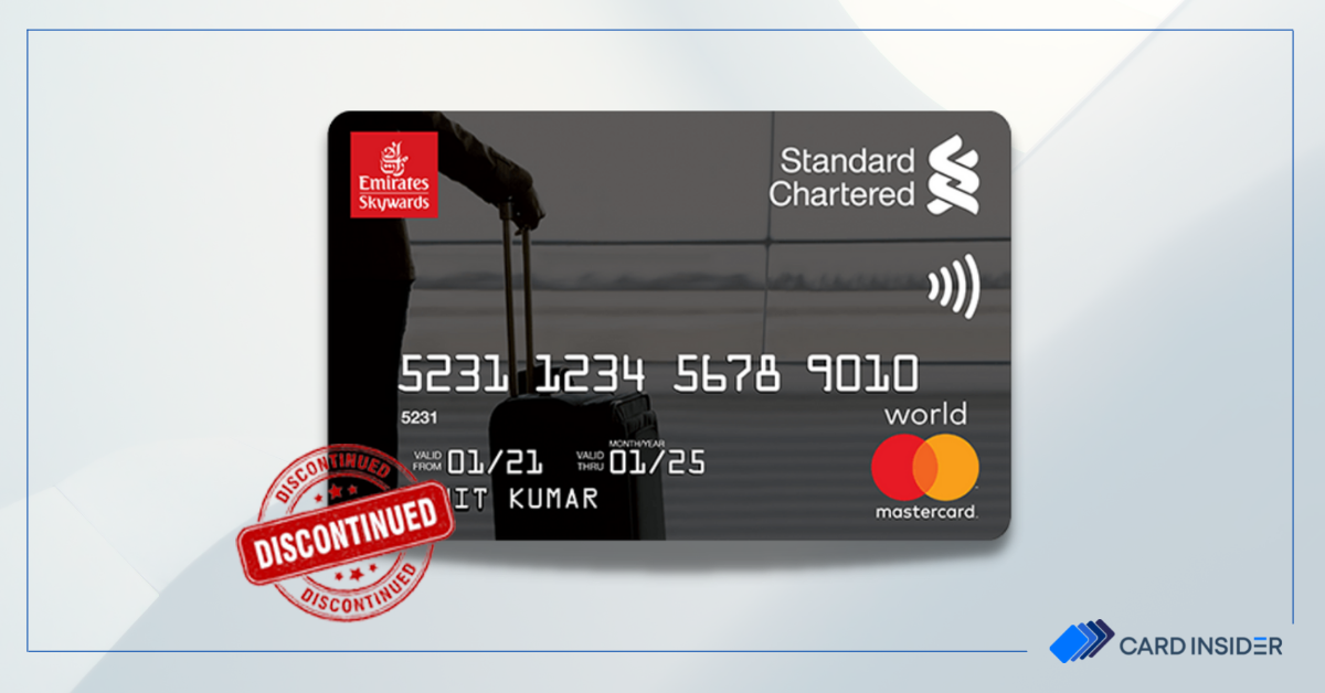Standard Chartered Emirates Skywards Credit Card Discontinued