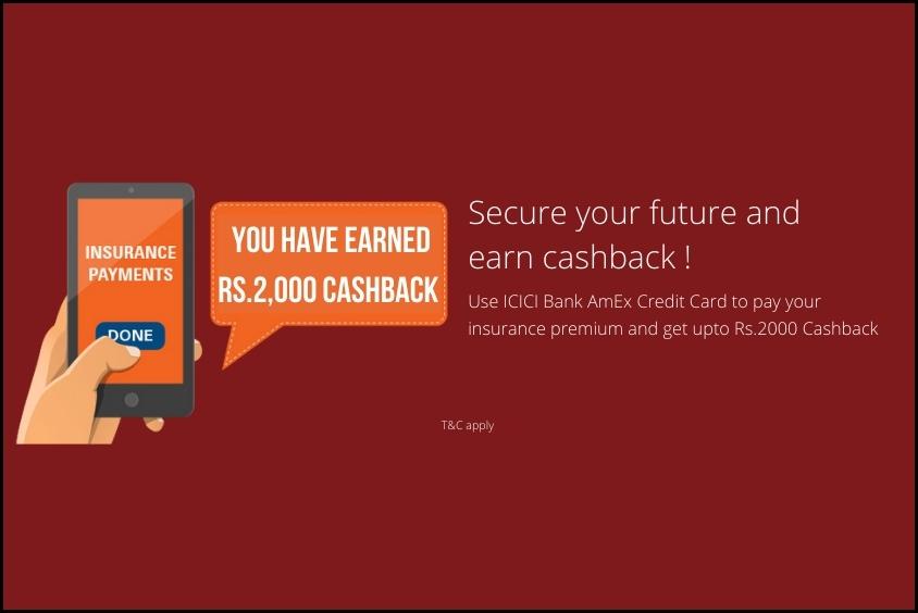 ICICI Amex Credit Card offers on Insurance payments