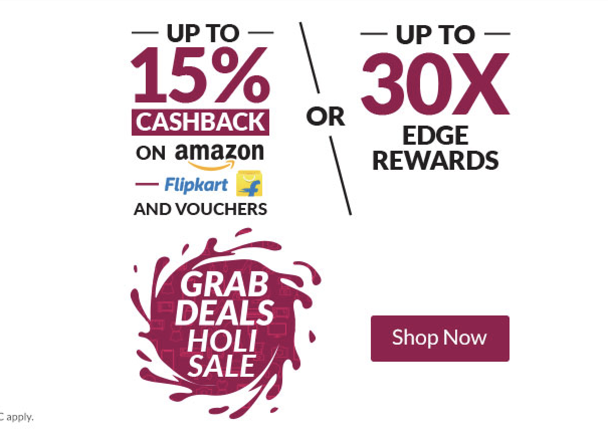 axis bank grab deals holi sale offer