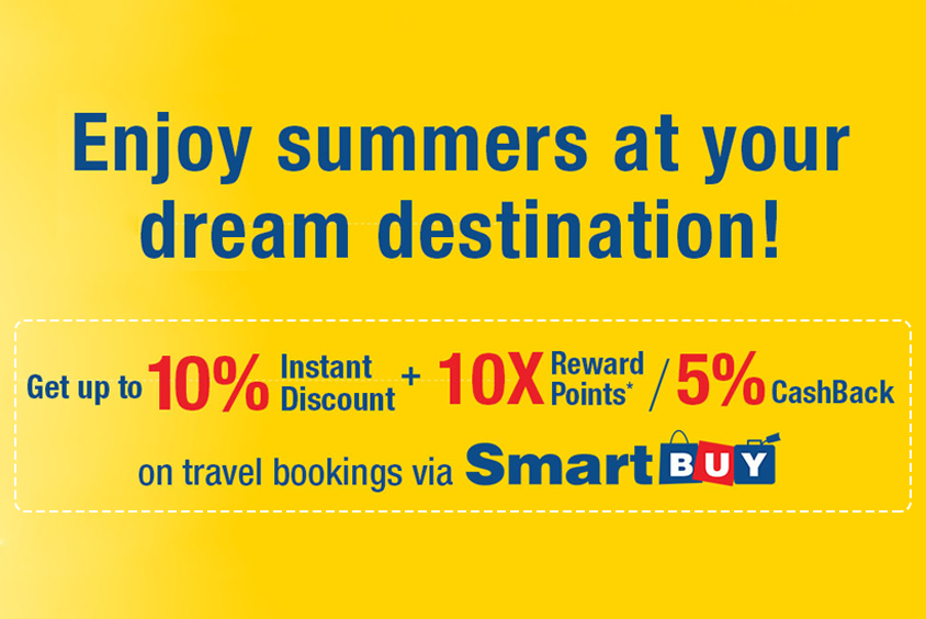 Get 10% Instant Discount On Flight & Hotel Bookings With HDFC SmartBuy
