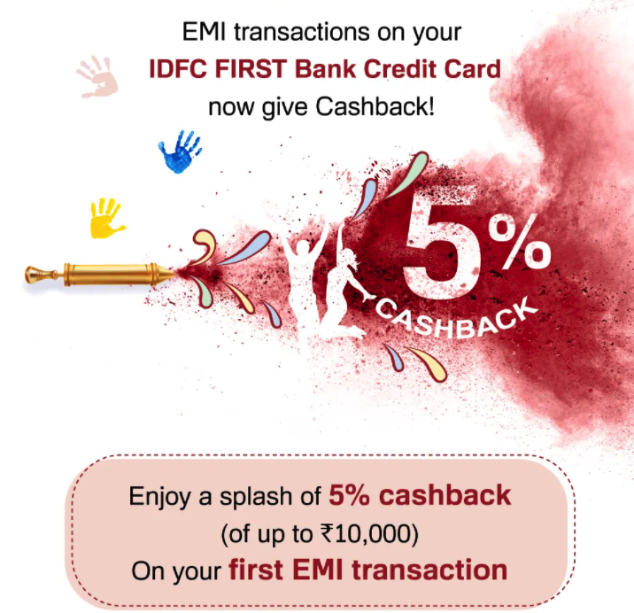 IDFC Bank EMI Cashback