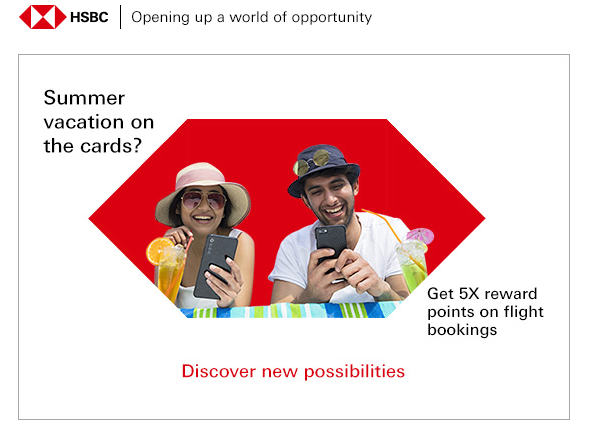 Get 5x Reward Points On Flight Bookings With Your HSBC Credit Cards