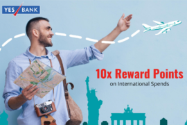Yes Bank International Spends offer earn 10x reward points with credit cards