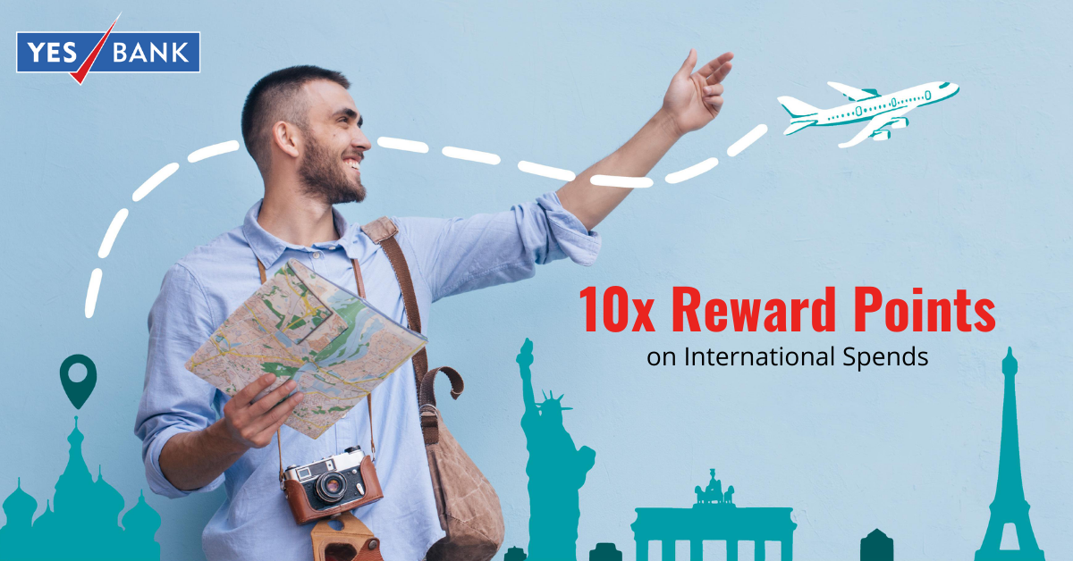 Yes Bank International Spends offer earn 10x reward points with credit cards