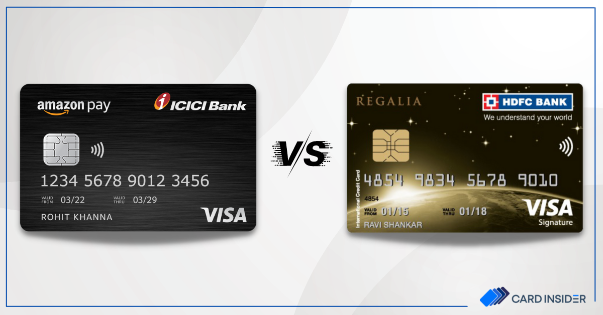 amazon pay icici credit card vs hdfc regalia