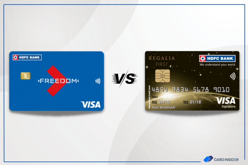 hdfc freedom vs regalia first credit card featured