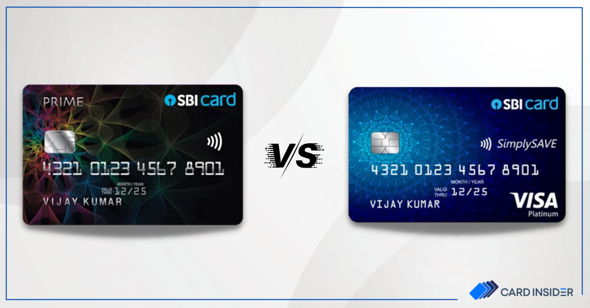 sbi prime vs simply save credit card