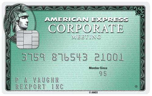 American Express Corporate Meeting Card feature