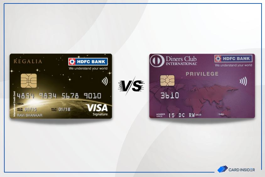 hdfc regalia credit card vs diners club privilege card featured