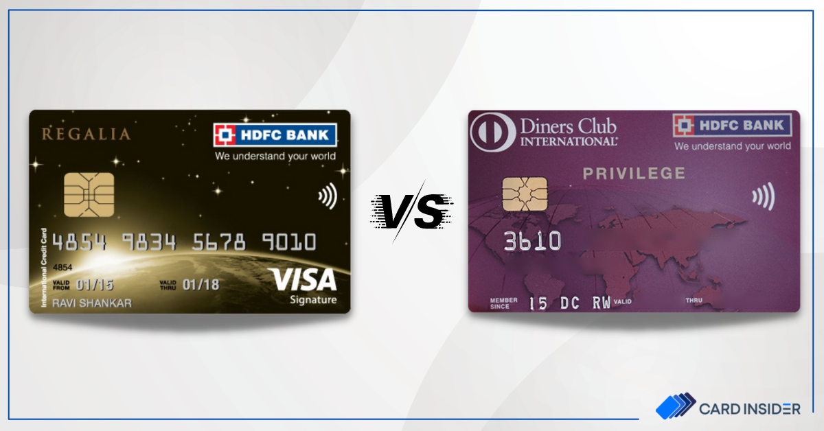 hdfc regalia credit card vs diners club privilege card