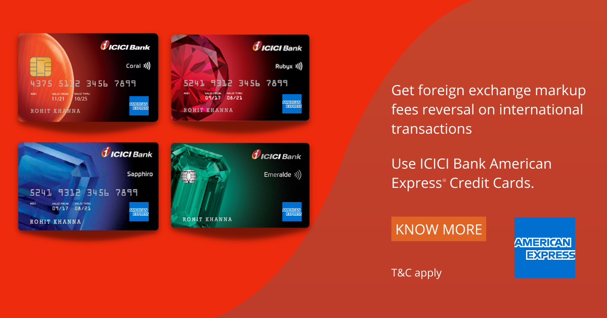 forex markup fee waived on icici amex credit cards