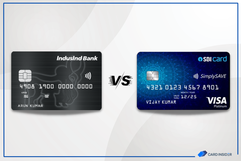 indusind platinum credit card vs sbi simplysave credit card featured