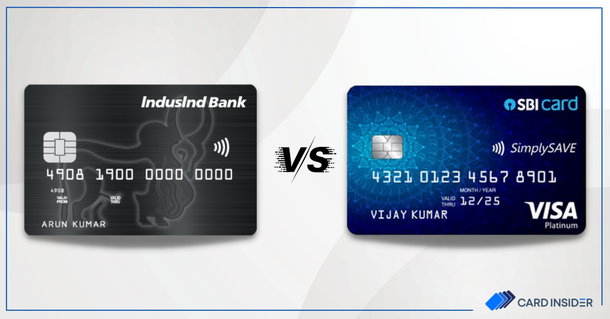 indusind platinum credit card vs sbi simplysave credit card