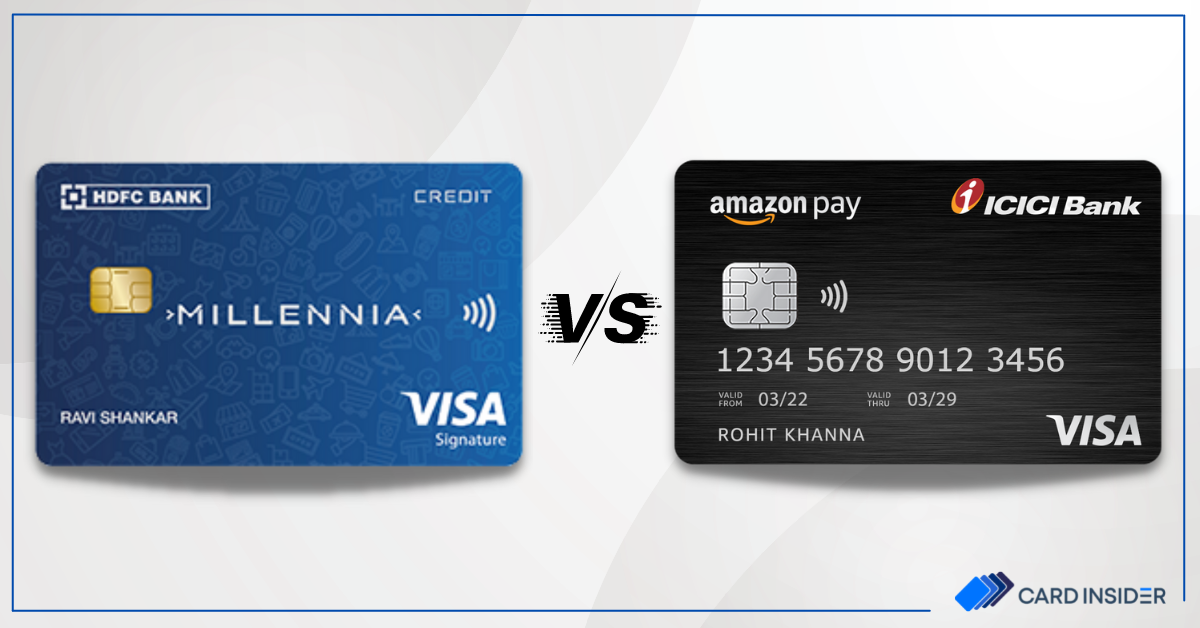 hdfc millennia credit card vs icici amazon pay credit card