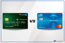 SimplyCLICK SBI Card vs CitiBank Cashback Credit Card Featured