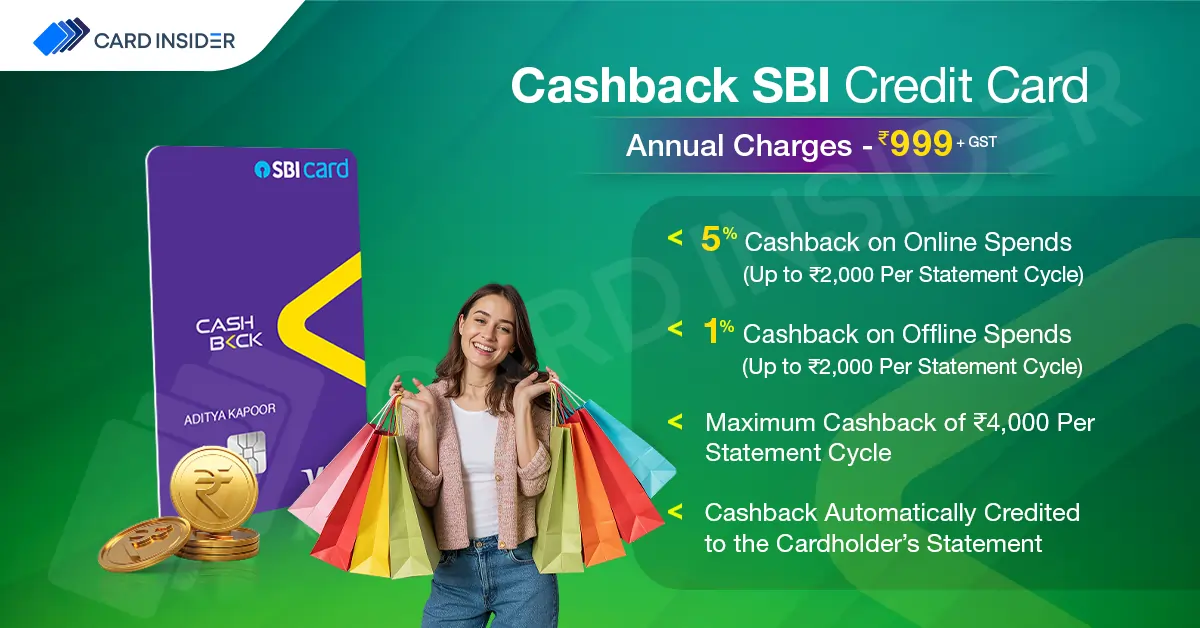Cashback SBI Credit Card SBI Cashback Credit Card Benefits