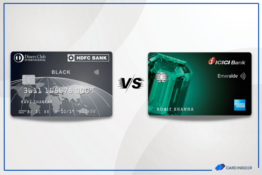 HDFC Diners Club Black Credit Card Vs ICICI Bank Emeralde Credit Card-Featured