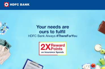 2x Reward Points on Insurance Payments Using HDFC Bank Credit Cards feature