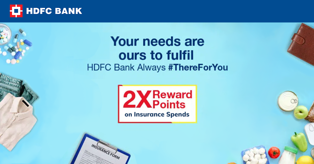 2x Reward Points on Insurance Payments Using HDFC Bank Credit Cards png