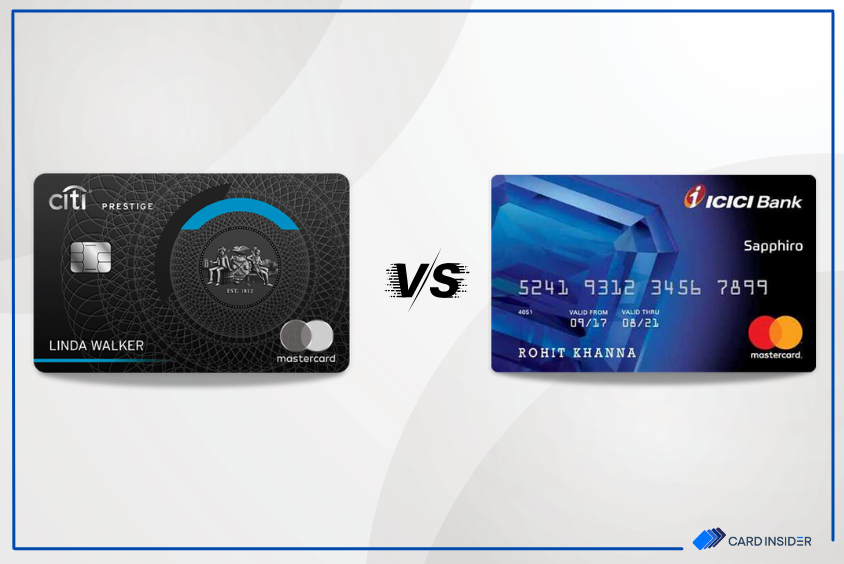 Citi Prestige Credit Card vs ICICI Sapphiro Credit Card Feature