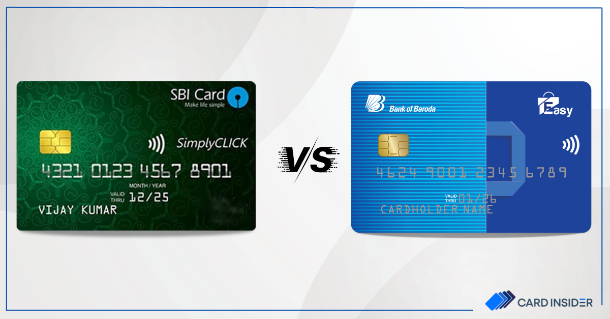 SBI SimplyClick Credit Card vs BoB Easy Credit Card Post