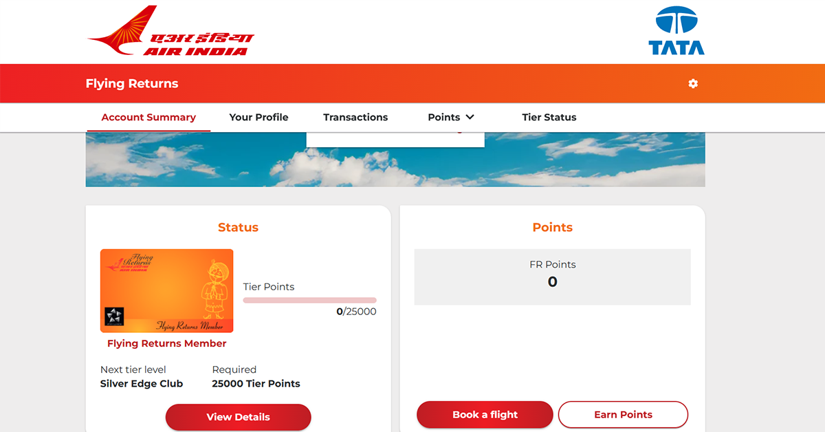 Go to the Points box and click on Book a Flight