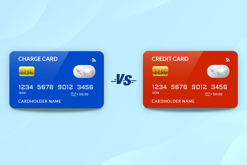 charge card or a credit card Feature
