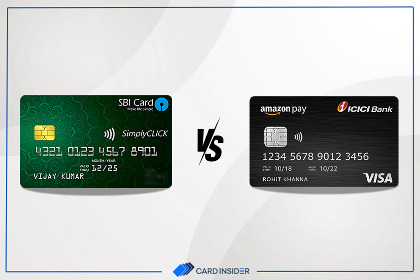 SBI SimplyCLICK Credit Card Vs Amazon Pay ICICI Bank Credit Card Feature