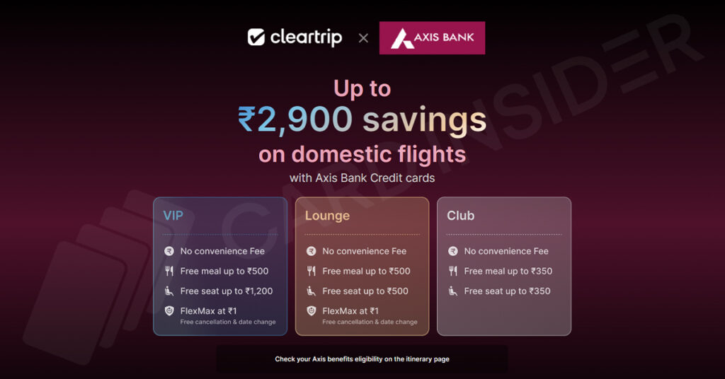 clear trip axis bank offer
