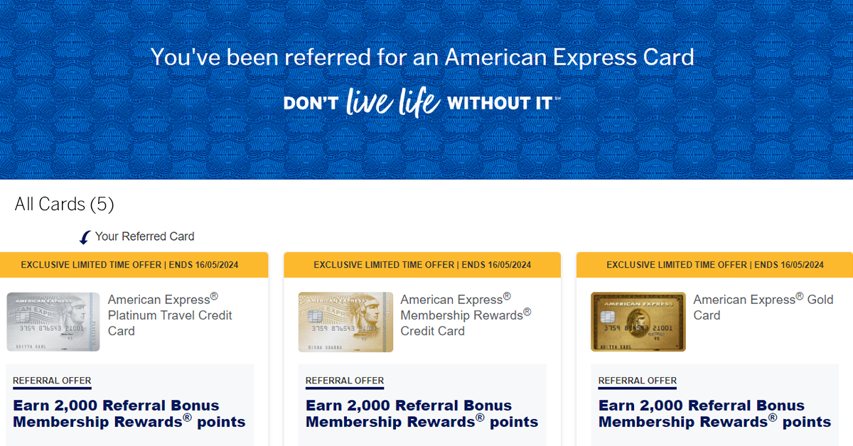 Get Your First Year Free with an Amex Card Referral