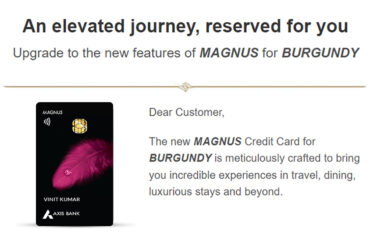 Everything About the NEW Axis Bank Magnus Credit Card for Burgundy