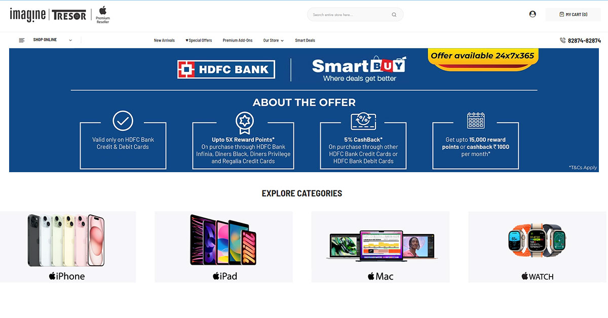 HDFC SmartBuy Apple Offers