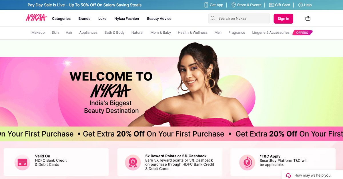 Smart Buy Website Nykaa