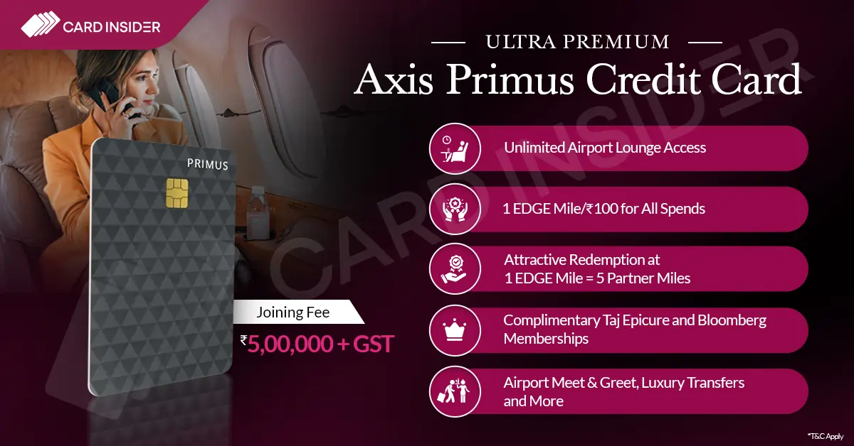 Axis Bank Primus Credit Card Axis Primus Credit Card Benefits